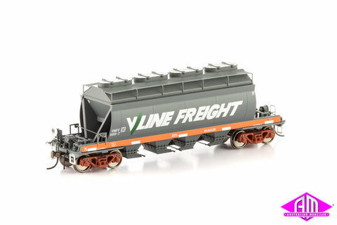 VHFF Phosphate Hopper, Orange & Grey with V/Line Freight Logo, 4 Car Pack VHW-3