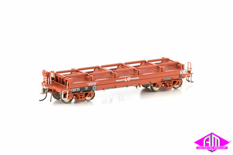 CSX Coil Steel Wagon Small VR Logo (no tarp supports) 4 Car Pack VSW-1