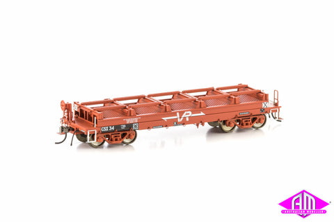CSX Coil Steel Wagon Large VR Logo (no tarp supports) 4 Car Pack VSW-4