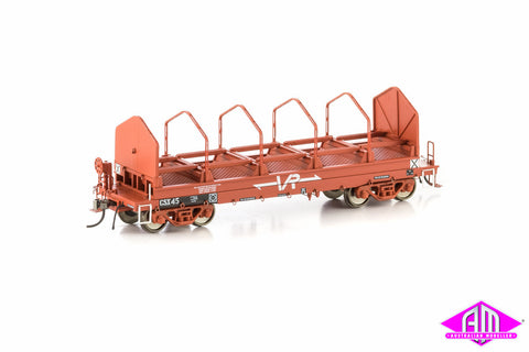 CSX Coil Steel Wagon Large VR Logo (with tarp supports) 4 Car Pack VSW-6