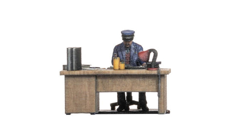 Noch 10220 - Railway Official at his Desk (HO Scale)