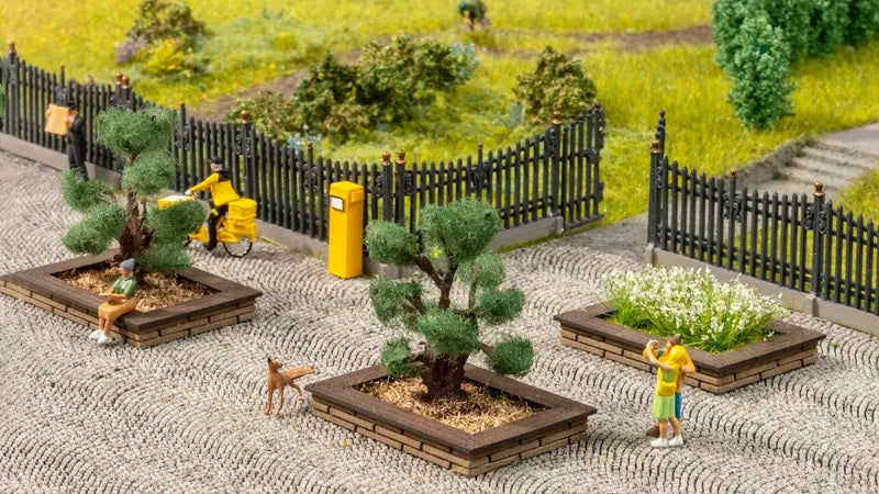NOCH Blumengarten – 17 Miniaturpflanzen Mit Laser-Cut, Spur H0, Für Modellbau Und Deko
