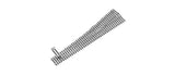 Micro Engineering - 15-405 - Turnout - Code 70 - #6 Frog - Left Hand (N Scale)