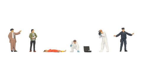 Noch 15071 - Figure Set - Criminal Police with Corpse (HO Scale)