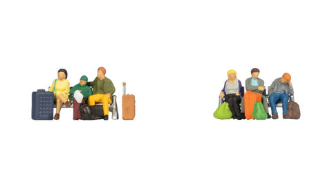 Noch 15213 - Figure Set - Seated Travellers (HO Scale)