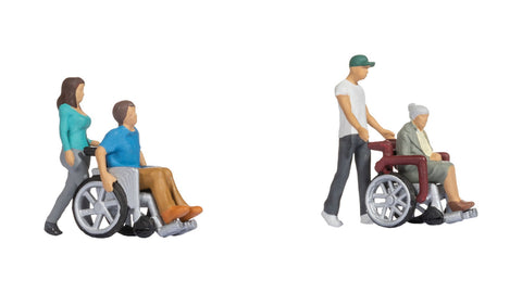 Noch 15552 - Figure Set - Wheelchair Drivers (HO Scale)