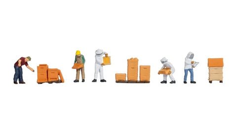Noch 15615 - Figure Set - Beekeepers with Beehives (HO Scale)