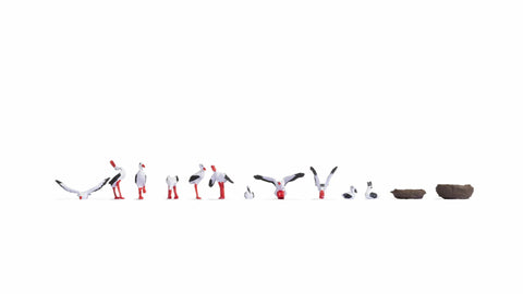 Noch 15776 - Figure Set - Storks (HO Scale)