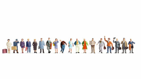 Noch 16106 - XL Figure Set - Passengers (HO Scale)