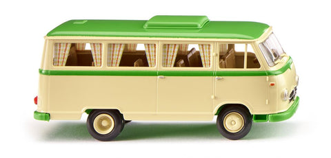17027044 - Borgward Camper Van B611 - Ivory Beige/Yellow-Green (HO Scale)