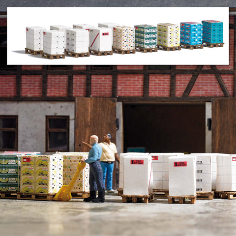1812 - Scenery Set - Pallets with Boxes (HO Scale)