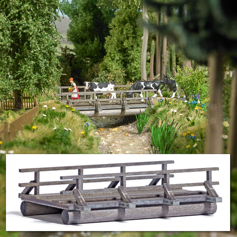 1850 - Scenery Set - Wooden Bridge (HO Scale)