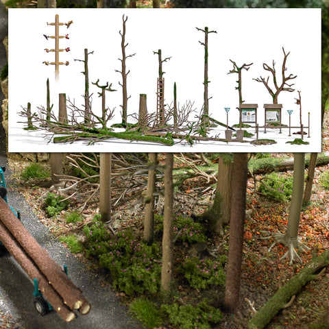 1852 - Scenery Set - Deadwood Set (HO Scale)