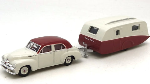 Road Ragers - 1953 FJ Special Sedan & Caravan Set - Glamour Red/Marl Grey