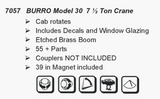 247-7057 - Burro Model 30 Crane Kit (HO Scale)