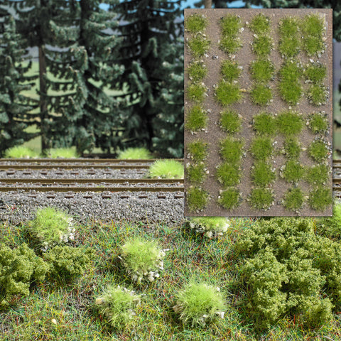 3551 - Tuft of Grass with Stones - Spring (HO Scale)