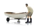Artitec - Sailing Boat Optimist with Trailer and Figure (HO Scale)
