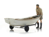Artitec - Sailing Boat Optimist with Trailer and Figure (HO Scale)