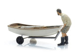 Artitec - Sailing Boat Optimist with Trailer and Figure (HO Scale)