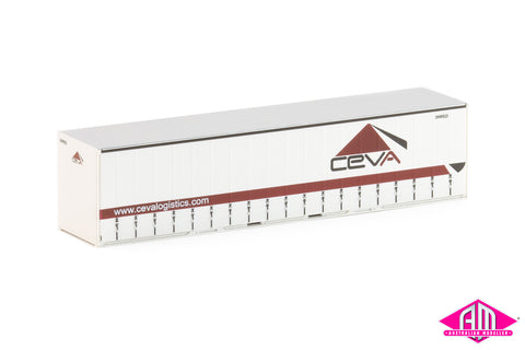 40' Curtain Side Container Ceva White twin pack 40CS-34