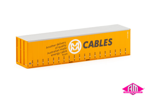 40' Curtain Side Container MM Cables Orange twin pack 40CS-37