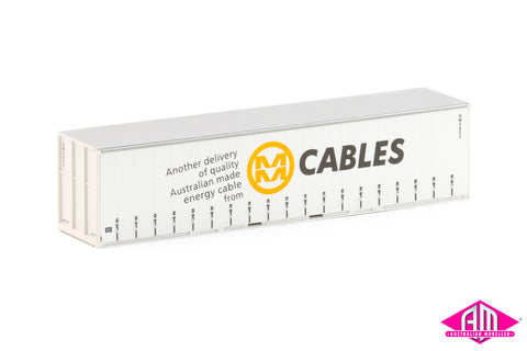 40' Curtain Side Container MM Cables White twin pack 40CS-38