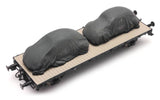 Artitec - Cargo: Two VW Beetles under Tarpaulin (HO Scale)