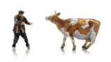 Artitec - Farmer with Obstinate Cow (N Scale)