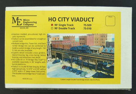 Micro Engineering - 75-509 - City Viaduct - 90' Single Track (HO Scale)