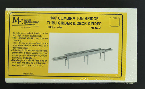 Micro Engineering - 75-532 - 160' Combination Bridge - Thru Girder and Deck Girder (HO Scale)