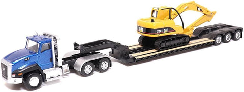 Cat CT660 Day Cab Tractor with Lowboy Trailer and Cat 315C L Hydraulic Excavator (HO Scale)