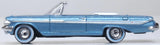 87CI61006 - 1961 Chevrolet Impala - Jewel Blue and White (HO Scale)