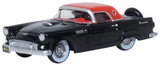 87TH56008 -  1956 Ford Thunderbird - Raven Black/Fiesta Red (HO Scale)