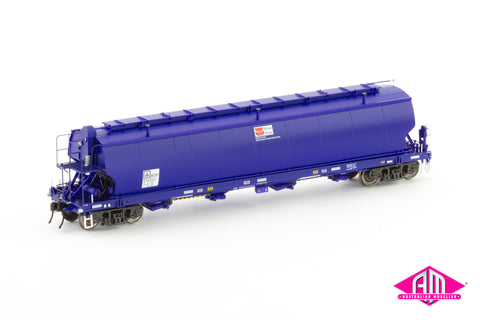 WGSY Grain Hopper, AWB Blue - 4 Wagon Pack (AGH-12) HO Scale