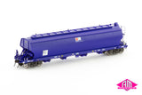 WGSY Grain Hopper, AWB Blue - 4 Wagon Pack (AGH-12) HO Scale