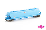 WGBY Grain Hopper, AWB Light Blue - 4 Wagon Pack (AGH-3) HO Scale