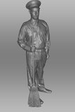 AIM-SM05-87 - Station Master Standing with Broom (HO Scale)