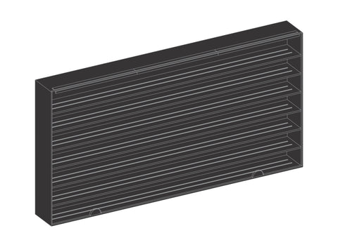 Wall Hung Display Case Black AMA-52 (HO Scale)