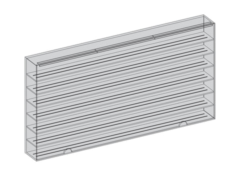 Wall Hung Display Case Clear/Mirror AMA-54 (HO Scale)