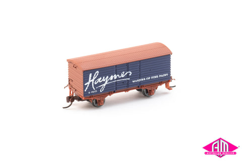 Victorian Railways U Van “Haymes Paint”, with Microtrains couplers (N Scale) Single Car