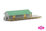 NSWGR G3 Goods Shed, Green Roof, Grey Walls, Cream Doors, (ASA-1) HO Scale
