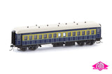 NSWGR Vestibuled End Platform Cars "Caves Express" Set 75 Blue & Russet FO048 (5 Car Set) HO Scale