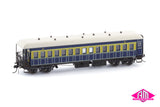 NSWGR Vestibuled End Platform Cars "Caves Express" Set 75 Blue & Russet FO048 (5 Car Set) HO Scale