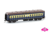 NSWGR Vestibuled End Platform Cars "Caves Express" Set 75 Blue & Cream FO049 (5 Car Set) HO Scale