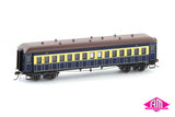 NSWGR Vestibuled End Platform Cars "Caves Express" Set 75 Blue & Cream FO049 (5 Car Set) HO Scale