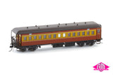 NSWGR Vestibuled End Platform Cars Set 75 Red & Russet 1940/50s FO050 (5 Car Set) HO Scale