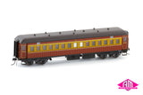 NSWGR Vestibuled End Platform Cars Set 75 Red & Russet 1940/50s FO050 (5 Car Set) HO Scale