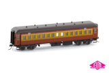 NSWGR Vestibuled End Platform Cars Set 75 Red & Russet 1940/50s FO050 (5 Car Set) HO Scale