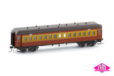 NSWGR Vestibuled End Platform Cars Set 75 Red & Russet 1940/50s FO050 (5 Car Set) HO Scale