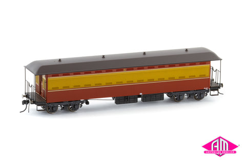 NSWGR End Platform Car RG 250 Greyhound Car Red & Russet FO060 (Single Car) HO Scale
